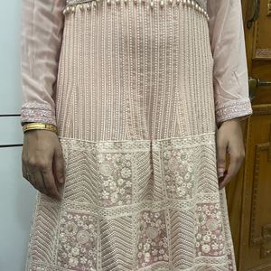 Ethnic Dress With Dupatta And Lucknowi Pattern