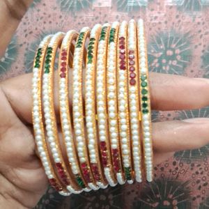 NEW ETHNIC PEARL BANGLES