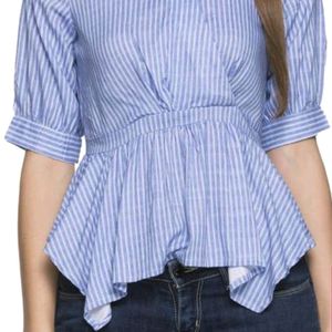 🎉50% OFF🎉Women Surplice Neck Striped Top