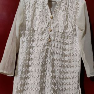 White Long Kurti