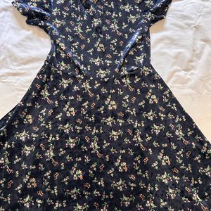 Floral Skater Dress With Back Detail