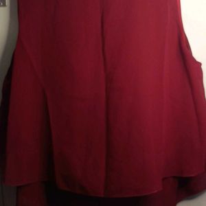 Maroon Layered Crop Top