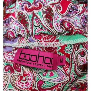 Boohoo Multicolored Printed Dress