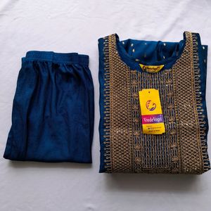 Teal Blue Kurta Set