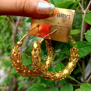 Beautiful Earrings And Free Golden Earrings