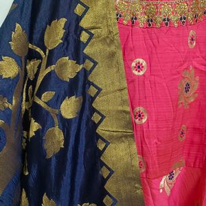 Anarkali Kurti With Banarsi Dupatta