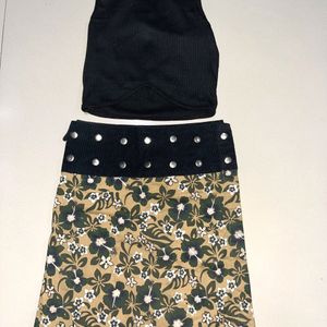 Wrap Around Floral Skirt