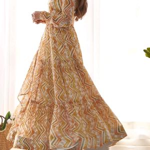 Beautiful Anarkali Gown with Pent & Dupatta