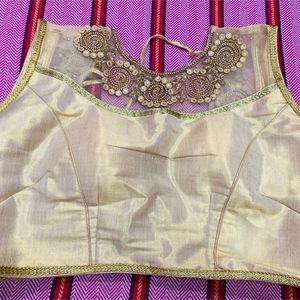 BRAND NEW PADDED GOLDEN BLOUSE(SLEEVES IN