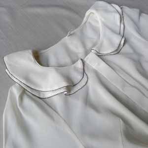 New Korean Shoulder Off-white Cute Shirt