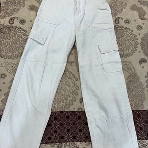 Straight White Trousers