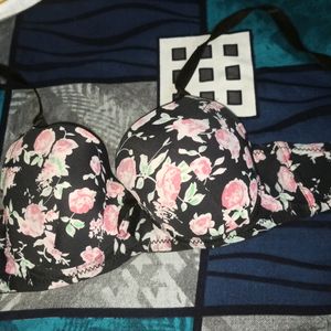 Floral Print Bra