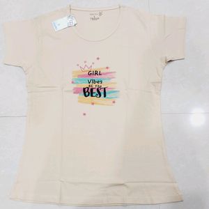 Lady Hill Girl's 'Girl Vibes' Yellow T Shirt