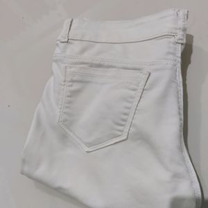 White Skinny Fit Denim For Women Girls