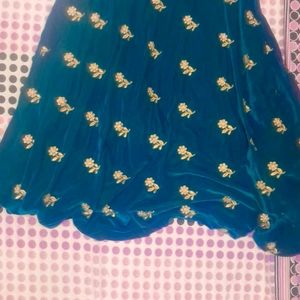 Traditional Fully Stiched Crop Top And Skirt