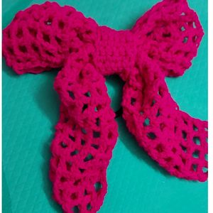 Crochet Bow Hair Tie