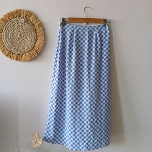 Forever 21 Gingham Print A Line Skirt