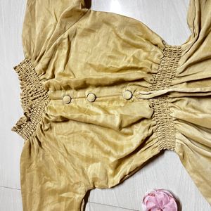 🌼Golden Cinched Waist Top For Women 🌼