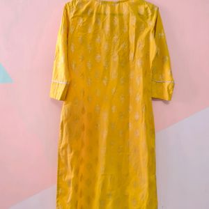 Yellow Straight Kurta