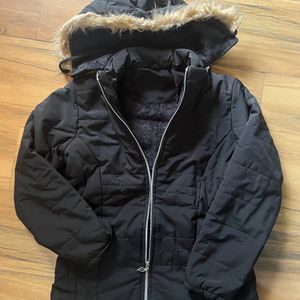 Brand new black girls jacket with detachable hood