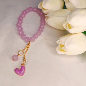 Purple And Lavender 🪻 Heart Bracelet