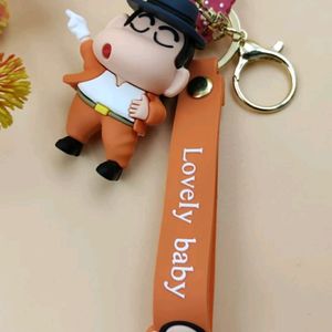 Orange Shin-chan Sunny Boy Keychain