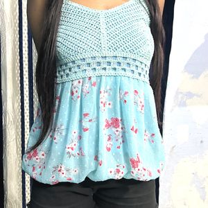 Cute Sky Blue Top