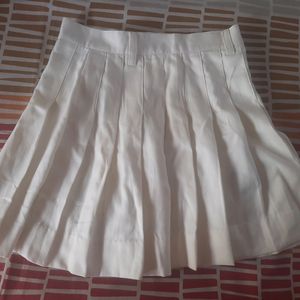 White Pleated Skirt Thrift Cute