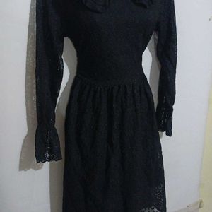 CUTE BLCK NET FROCK