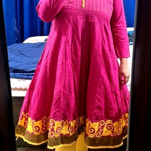 Diwali Ocassion Flared Kurta With Leggings