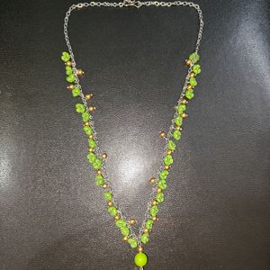 Green Polymer Clay Necklace