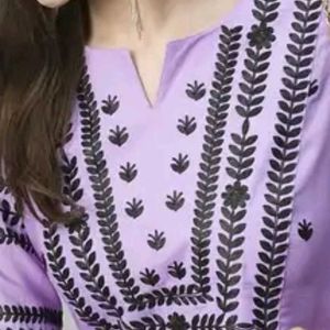 Beautiful Purple Embroidered Kurta