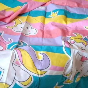 Unicorn Double Bedsheet With Pillow Covers