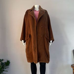 Unisex Plus Size  Soft Furry Brown Coat