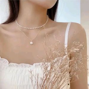 Oralia Hanging Layered Pearl Pendant