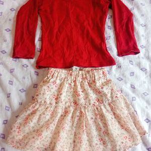 Girls Skirt And Blouse