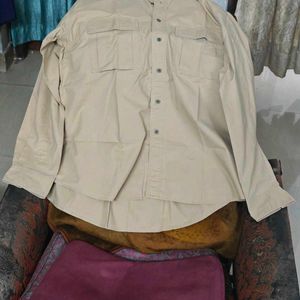 FINE Essex Cotton Allen Solly KHAKI Shirt Size 44