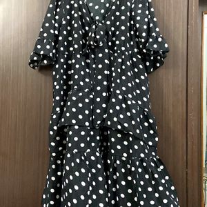 Polka Dot Black Dress