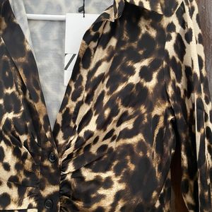 Zara Animal Print Blouse