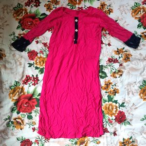 Rose Cotton Kurtha | Size XXL