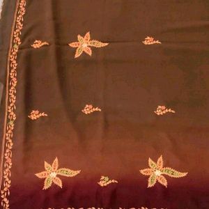 Embroidery Jardoji Work Saree