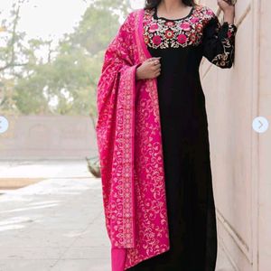 Long Gown Type Kurta With Dupatta