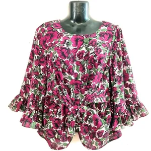 Code Multi Colour Floral Printed Top ( Women)