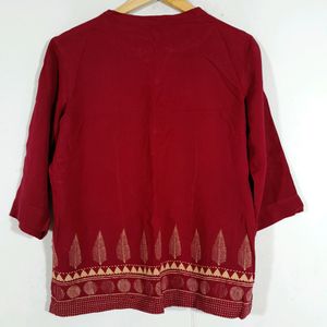 Maroon Printed Tunic(Women's)