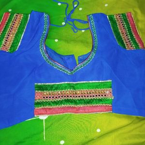 Festive Blouse In Blue Colour