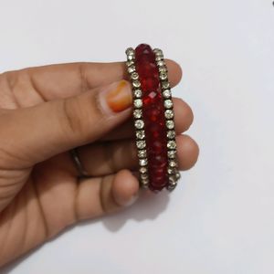 Red & Silver Bracelet