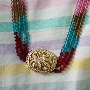 Long Cristal Necklace With Locket