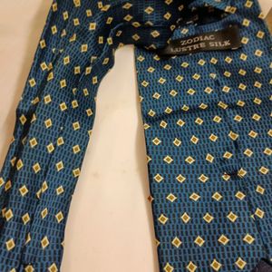 Zodiac Blue Lustre Silk Men's Tie (New)