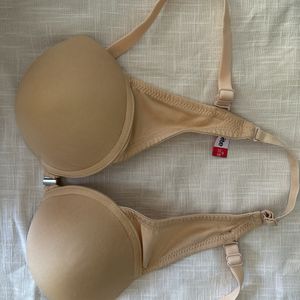 Padded Skin Colour 32B Detachable Strap Bra