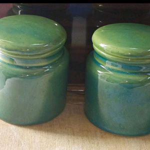 Ceramic Jars Set Of 2